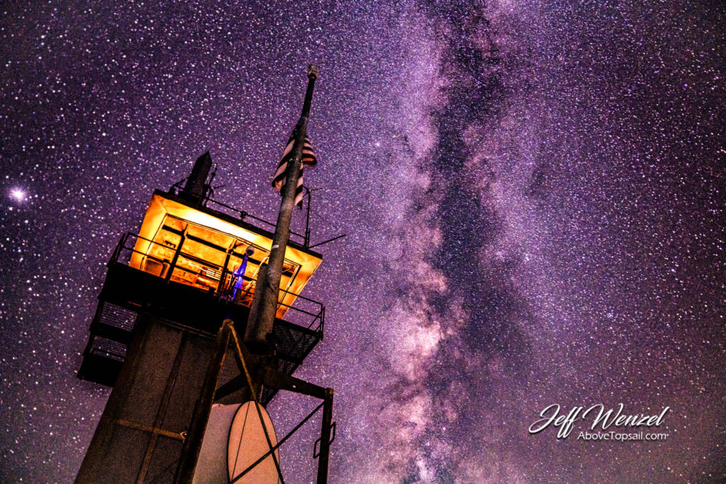 JW203 Milky Way Over Frying Pan Tower 2 Above Topsail