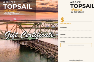 Above Topsail Gift Certificate - Surf City Swing Bridge Sunrise